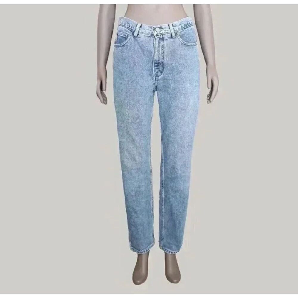 Guess Light Wash High Waist Mom Jeans Straight‎ Leg Cotton Vintage Size 30